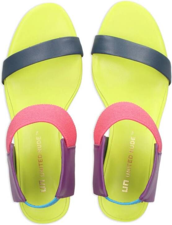 United Nude Raila sandalen met colourblocking Blauw