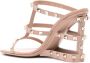 Valentino Garavani 100 mm Rockstud gekooide sandalen Beige - Thumbnail 3