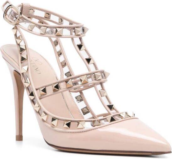 Valentino Garavani Rockstud pumps Roze