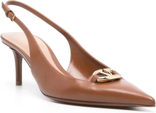 Valentino Garavani Bold Edition VLogo 70 mm leren pumps Bruin