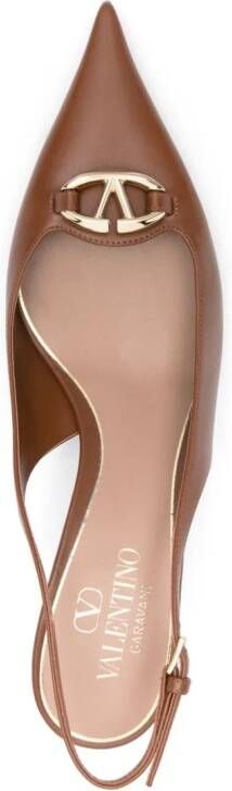 Valentino Garavani Bold Edition VLogo 70 mm leren pumps Bruin