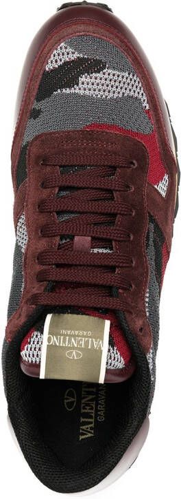 Valentino Garavani Camouflage Rockrunner sneakers Rood