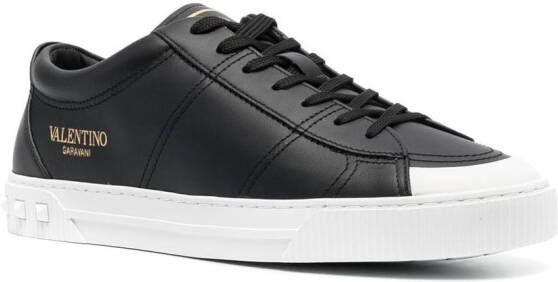 Valentino Garavani Cityplanet low-top leren sneakers Zwart