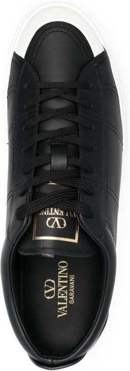 Valentino Garavani Cityplanet low-top leren sneakers Zwart