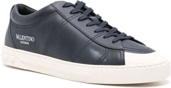 Valentino Garavani Cityplanet leren sneakers Blauw