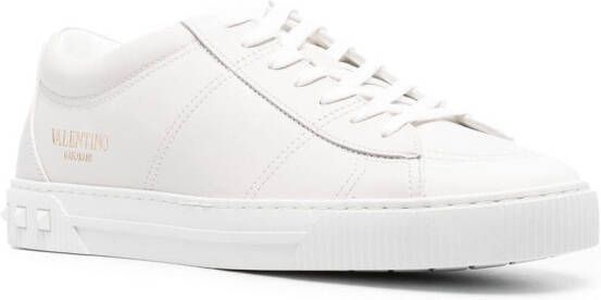 Valentino Garavani Cityplanet low-top leren sneakers Wit