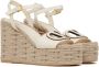 Valentino Garavani 110 mm VLogo sandalen met sleehak en uitgesneden details Beige - Thumbnail 1