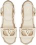Valentino Garavani VLogo 110mm leren sandalen met uitgesneden details Wit - Thumbnail 4