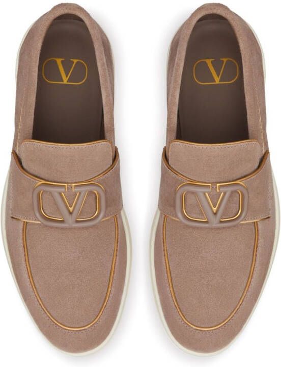 Valentino Garavani Leisure Flows leren loafers Bruin