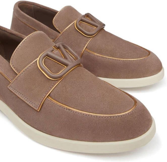 Valentino Garavani Leisure Flows leren loafers Bruin