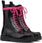 Valentino Garavani Untitled leren combat boots Zwart - Thumbnail 2