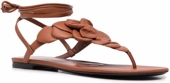 Valentino Garavani Leren sandalen Bruin