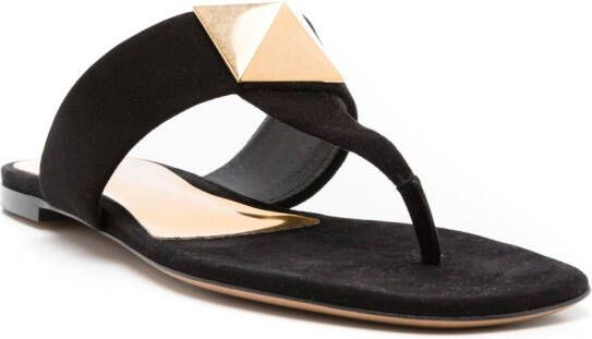 Valentino Garavani Leren sandalen Zwart