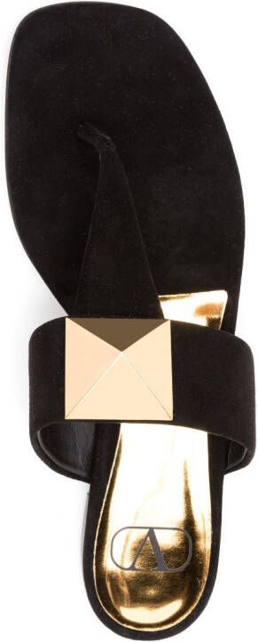 Valentino Garavani Leren sandalen Zwart