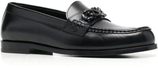 Valentino Garavani VLogo Chain leren loafers Zwart