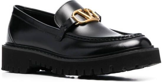 Valentino Garavani VLogo Signature leren loafers Zwart