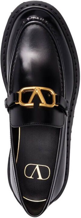 Valentino Garavani VLogo Signature leren loafers Zwart