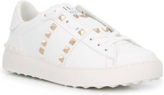 Valentino Garavani Rockstud Untitled leren sneakers Wit