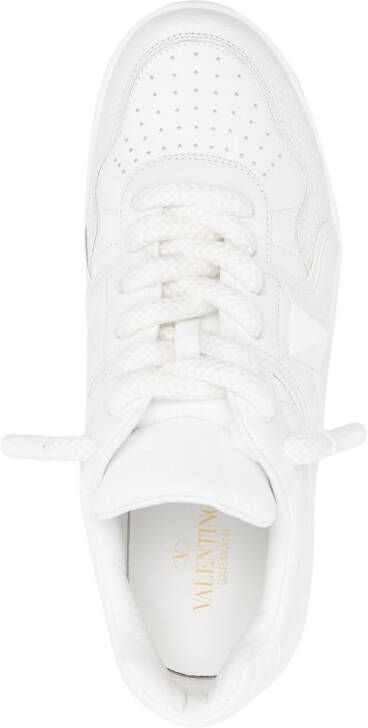 Valentino Garavani One Stud XL leren sneakers Wit