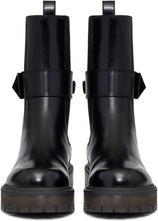 Valentino Garavani One Stud leren laarzen Zwart