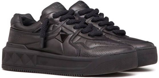 Valentino Garavani One Stud XL leren sneakers Zwart