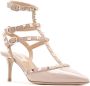 Valentino Garavani Pumps met bewerkte hak Beige - Thumbnail 2