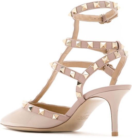 Valentino Garavani Pumps met bewerkte hak Beige