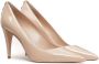 Valentino Garavani Pumps met puntige neus en studs Beige - Thumbnail 2