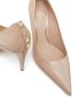 Valentino Garavani Pumps met puntige neus en studs Beige - Thumbnail 5