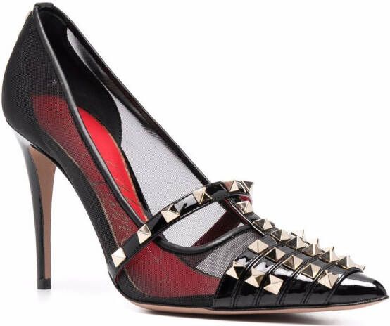 Valentino Garavani Pumps met studs Zwart