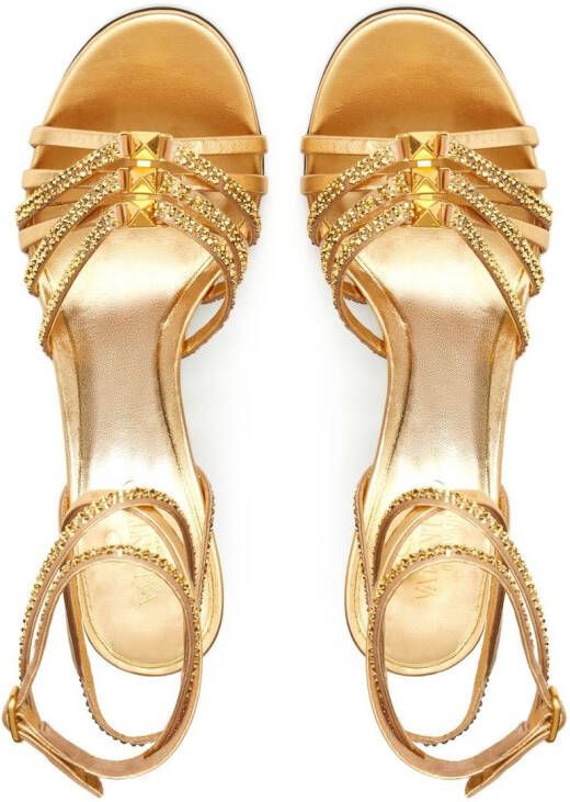 Valentino Garavani Rockstud pumps verfraaid met kristallen Goud