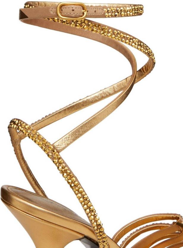 Valentino Garavani Rockstud pumps verfraaid met kristallen Goud