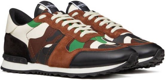 Valentino Garavani Rockrunner sneakers met camouflageprint Zwart