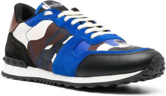 Valentino Garavani Rockrunner sneakers met camouflageprint Blauw