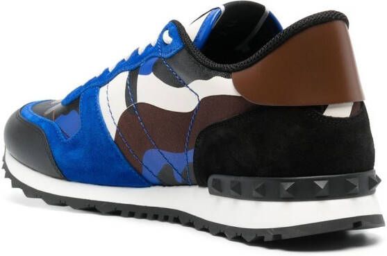 Valentino Garavani Rockrunner sneakers met camouflageprint Blauw