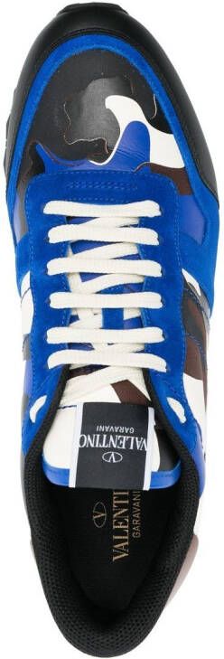 Valentino Garavani Rockrunner sneakers met camouflageprint Blauw