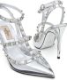 Valentino Garavani Rockstud pumps met enkelbandje Zilver - Thumbnail 5