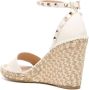 Valentino Garavani Rockstud espadrilles met sleehak Beige - Thumbnail 3