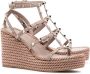 Valentino Garavani 95 mm Rockstud espadrilles met sleehak Roze - Thumbnail 3