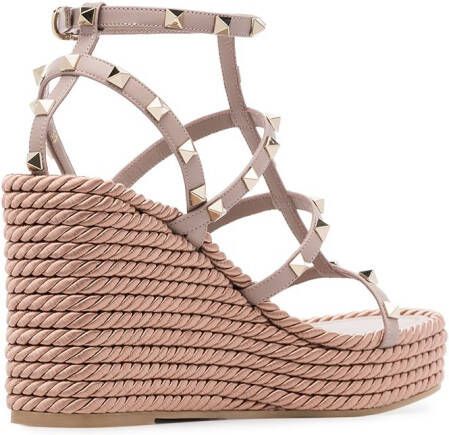 Valentino Garavani Rockstud 120 leren sleehakken Roze