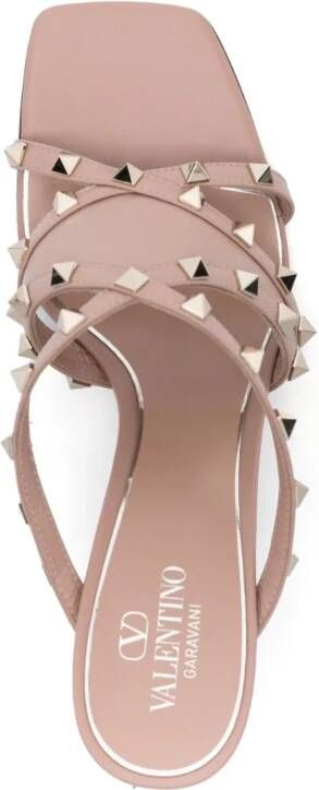 Valentino Garavani Rockstud leren sandalen Beige