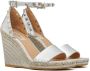 Valentino Garavani Rockstud 95mm sandalen met metallic sleehak Zilver - Thumbnail 2