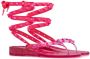 Valentino Garavani Rockstud 30mm sandalen met enkelband Roze - Thumbnail 2