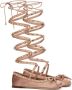 Valentino Garavani Rockstud satijnen ballerina's Roze - Thumbnail 2