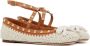 Valentino Garavani Rockstud ballerina's met borduurwerk Beige - Thumbnail 2