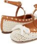 Valentino Garavani Rockstud ballerina's met borduurwerk Beige - Thumbnail 5