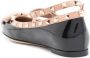 Valentino Garavani Rockstud ballerina's met strikdetail Zwart - Thumbnail 3