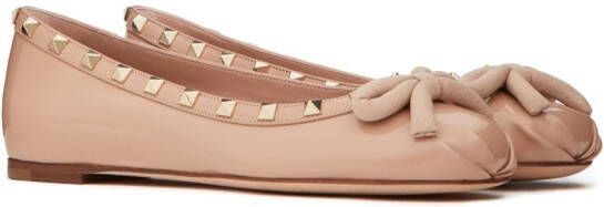 Valentino Garavani Rockstud ballerina's Roze