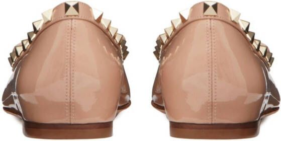 Valentino Garavani Rockstud ballerina's Roze