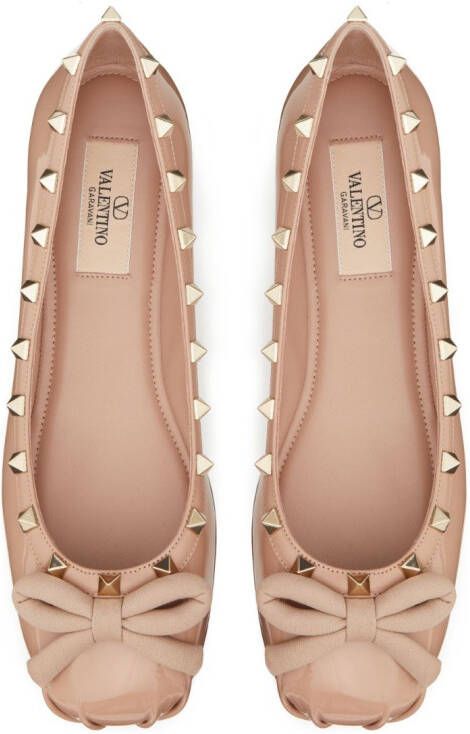 Valentino Garavani Rockstud ballerina's Roze
